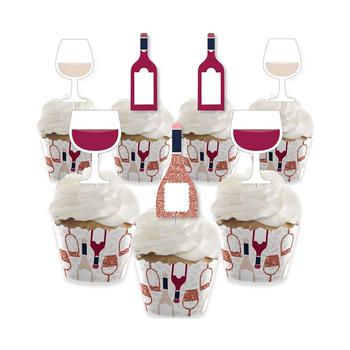推荐But First, Wine - Cupcake Decoration - Wine Tasting Party Cupcake Wrappers and Treat Picks Kit - Set of 24商品