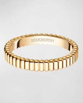 Boucheron | Quatre 18K Yellow Gold Grosgrain Band Ring,商家Neiman Marcus,价�格¥14030