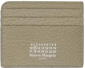 MAISON MARGIELA | Taupe Leather Card Holder商品图片,额外8.5折, 独家减免邮费, 额外八五折