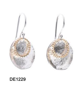 小银瓶, Dganit Hen | Small silver round with a goldfilled ring商品图片 