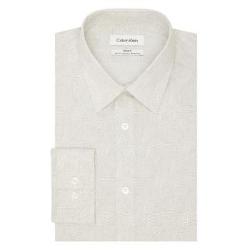 Calvin Klein | Men's Steel Plus Slim Fit Stretch Wrinkle Free Dress Shirt商品图片,4折×额外8折, 额外八折