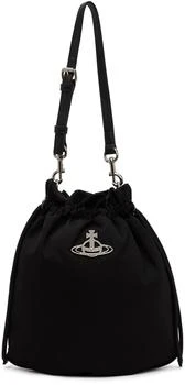 Vivienne Westwood | Black Re-Nylon Drawstring Pouch 独家减免邮费