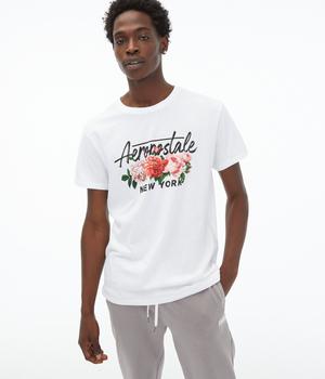 推荐Aeropostale Men's Script Floral Graphic Tee商品