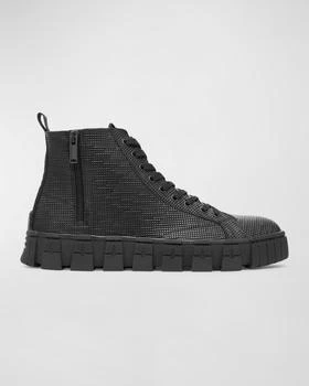 推荐Men's Printed Leather Sneaker Boots商品