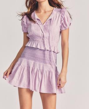 LOVESHACKFANCY, LOVESHACKFANCY | Toto Dress In Purple Pansy商品图片 6.9折×额外8折, 额外八折