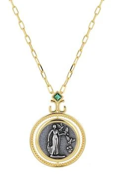 Savvy Cie Jewels | 18K Gold Plate Aphrodite Coin Pendant Necklace 1.9折