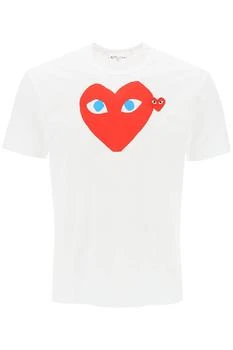 推荐Comme des garcons play t-shirt with heart print and embroidery商品