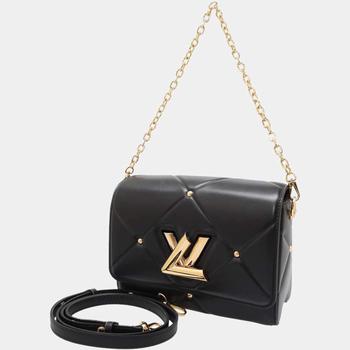 lv女包, [二手商品] Louis Vuitton | Louis Vuitton Black Lambskin Calf Leather Twist MM Shoulder Bag商品图片 9.2折