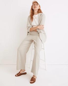 Madewell | Tall Breezewoven Pull-On High-Rise Straight Pants商品图片,8.3折, 满$100享7.5折, 满折