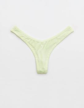 Aerie | Aerie Modal Ribbed High Cut Thong Underwear商品图片,