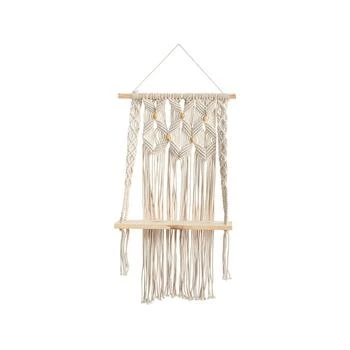 NEARLY NATURAL | Handmade Boho Wall Hanging with Shelf, 2.5' x 1.5',商家Macy's,价格¥325