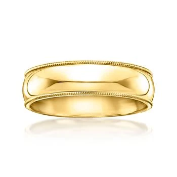 Ross-Simons | Men's 6mm 14kt Yellow Gold Milgrain Wedding Ring,商家Premium Outlets,价格¥9257