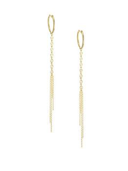 推荐14K Yellow Gold & Diamond Chain Drop Earrings商品