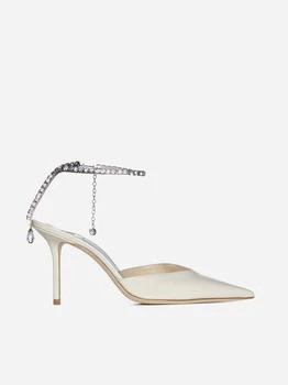 Jimmy Choo | Saeda patent leather mules 独家减免邮费