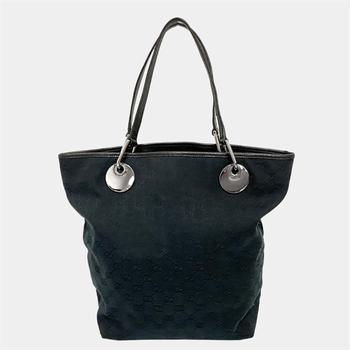 古驰托特包, [二手商品] Gucci | Gucci Black Eclipse GG Canvas Tote商品图片 3.3折