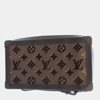 lv女包, [二手商品] Louis Vuitton | Louis Vuitton Black Monogram Canvas Soft Trunk Clutch Bag商品图片 