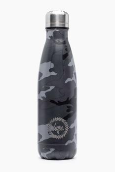 小黑瓶, HYPE ACCESSORIES | HYPE BLACK & GREY MONO CAMO METAL WATER BOTTLE商品图片 