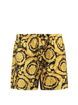 Versace | Silk pajama shorts with Barocco print,商家Wanan Luxury,价格¥3475