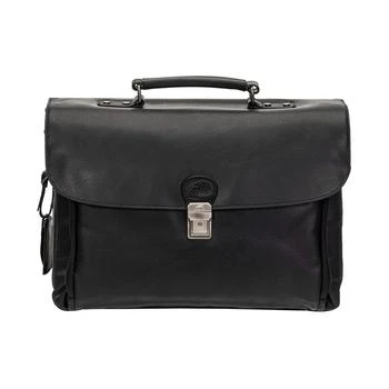 Mancini Leather Goods | Men's Buffalo Double Compartment Briefcase for 15.6" Laptop , Tablet,商家Macy's,价格¥1856