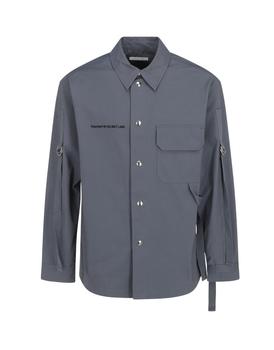 Helmut Lang | Helmut Lang Logo Embroidered Buttoned Overshirt商品图片,6.2折起
