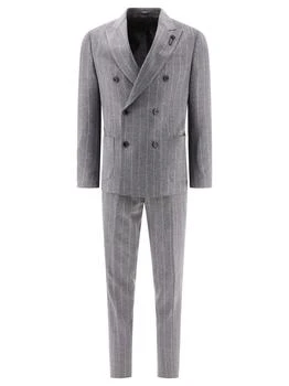 LARDINI | Pinstriped Suit Suits Grey,商家Wanan Luxury,价格¥8069