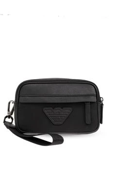 Emporio Armani | Emporio Armani Logo-Patch Zipped Wash Bag,商家Cettire,价格¥1436