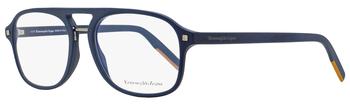 推荐Ermenegildo Zegna Men's Leggerissimo Eyeglasses EZ5181 091 Matte Blue 55mm商品