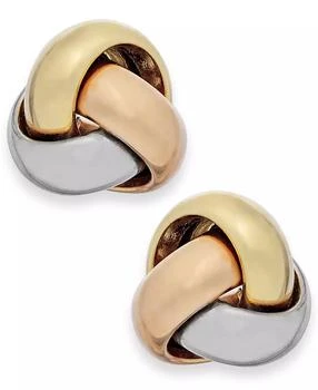 Macy's | Tri-Tone Love Knot Stud Earrings in 14k Gold,商家Macy's,价格¥2314