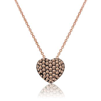 商品Ladies' Chocolate Diamonds Fashion Pendant in 14k Strawberry Gold图片