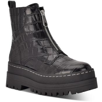 Marc Fisher | Marc Fisher LTD Womens Prisco2 Leather Embossed Combat & Lace-up Boots商品图片,4.7折, 独家减免邮费