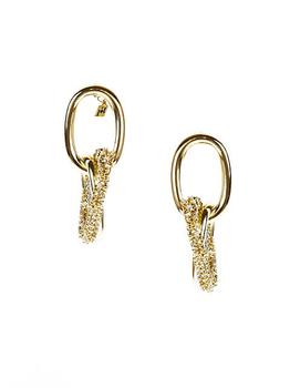 商品Victoria Goldtone & Crystal Drop Earrings图片