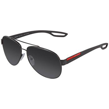 Prada | Grey Gradient Aviator Mens Sunglasses PS 55QS 1AB5W1 62商品图片,4.4折