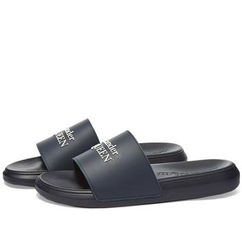 Alexander McQueen | Alexander McQueen Logo Wedge Sole Pool Slide商品图片,5.7折