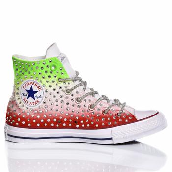 推荐Converse Womens Multicolor Cotton Hi Top Sneakers商品