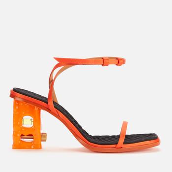 推荐Heron Preston Women's Bubble-Level Ankle Strap Sandals - Orange商品