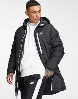 NIKE | Nike Legacy Therma-FIT insulated long parka coat in black商品图片,8折