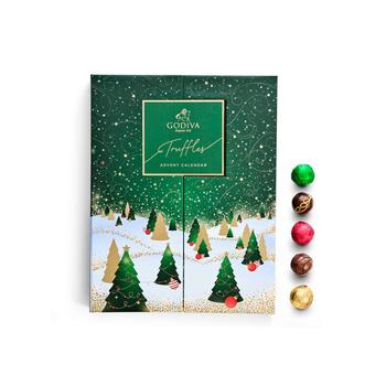 Godiva | Chocolatier Holiday Luxury Chocolate Truffles Advent Calendar, 24 Pieces商品图片,额外7折, 额外七折