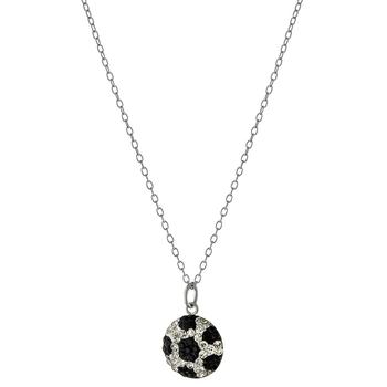 商品Giani Bernini | Crystal Soccer Ball 18" Pendant Necklace in Sterling Silver, Created for Macy's,商家Macy's,价格¥197图片