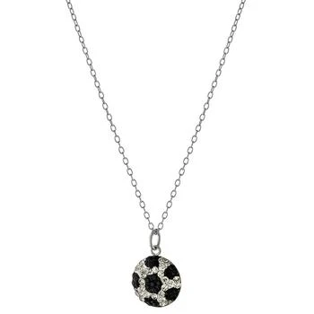 Crystal Soccer Ball 18" Pendant Necklace in Sterling Silver, Created for Macy's