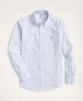 Brooks Brothers | Stretch Madison Relaxed-Fit Sport Shirt, Non-Iron Bengal Stripe Oxford商品图片,