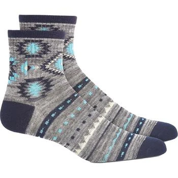 推荐Sun + Stone Mens Geometric Knit Quarter Socks商品