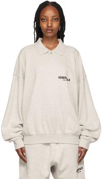 essentials polo, Essentials | Off-White Cotton Long Sleeve Polo商品图片 