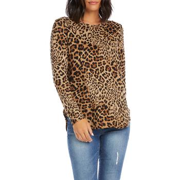 推荐Karen Kane Womens Leopard Print Scoopneck Pullover Top商品