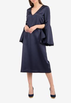 ELLERY | Clover Bell Sleeve Silk Shift Dress商品图片,7.2折