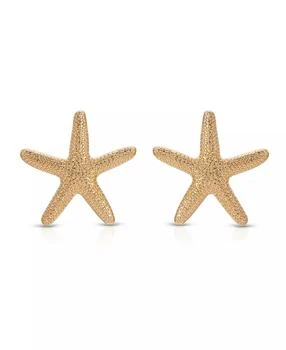 Ettika Jewelry | 18k Gold Plated Zinc Starfish Large Statement Stud Earrings,商家Macy's,价格¥360