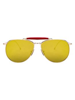 thom browne眼镜, Thom Browne | Aviator mirrored sunglasses商品图片 
