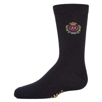 商品Memoi | Boy's Sophisti-Crest Cotton Blend Crew Socks,商家Macy's,价格¥79图片