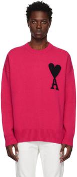 AMI | Pink Ami de Cœur Sweater商品图片 5.9折