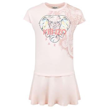 Kenzo | Pink Elephant Cotton Dress商品图片,4折×额外9折, 额外九折