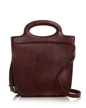 推荐Toggle Embossed Leather Top Handle Bag商品